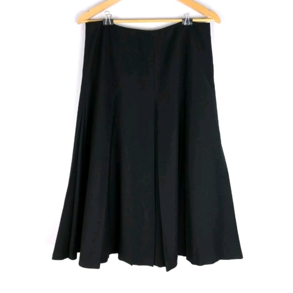 Talbots Dresses & Skirts - Talbots black pleated a-line wool skirt